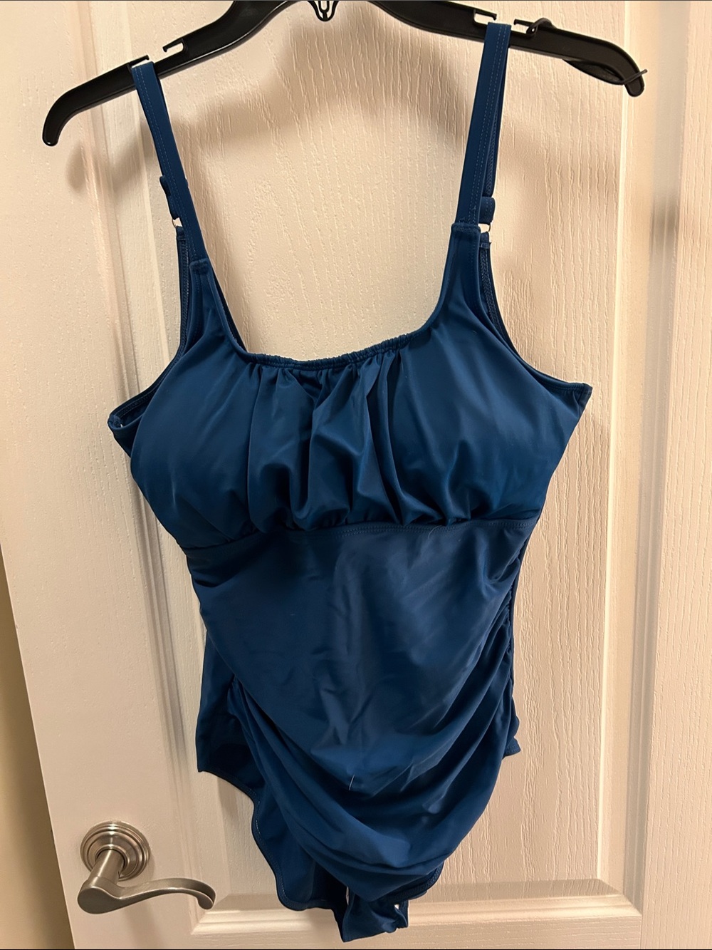 Source Unknown Blue Ruched One-Piece Swimsuit